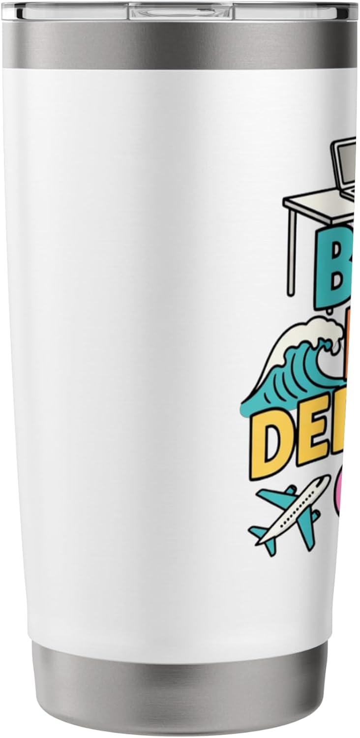 Beach Desk Departure Club Travel Work Lifestyle Stainless Steel Insulated Tumbler
