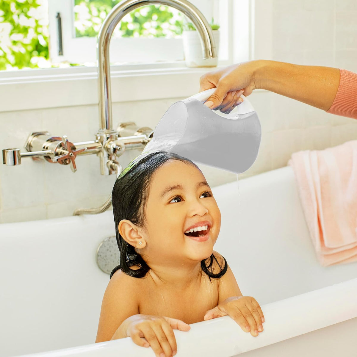 ® Rinse™ Shampoo Bath Rinser, Blue & ® Float & Play Bubbles™ Baby and Toddler Bath Toy, 4 Count
