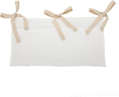BedHead Hanging Bag Hanging Bag Miscellaneous Storage Bedside Table Storage Bag Iron Frame Bed Dormitory Supplies, 1Pcs(White)