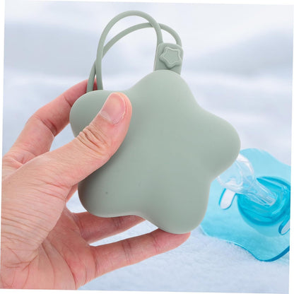 ERINGOGO 2PCS Portable Silicone Storage Box for Pacifiers Dustproof Clean Holder Case Durable Silicone Pouch for Easy Access for Boys Versatile Use for Parents