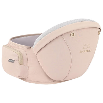 Baby Carrier with Hip Seat,All-Position Breathable Mesh Hip Seat & Carrier 0-36Months with Head Hood, 3 PCS Cotton Pads, Waist Extender,Storage Bag & Pacifier Case,Pink