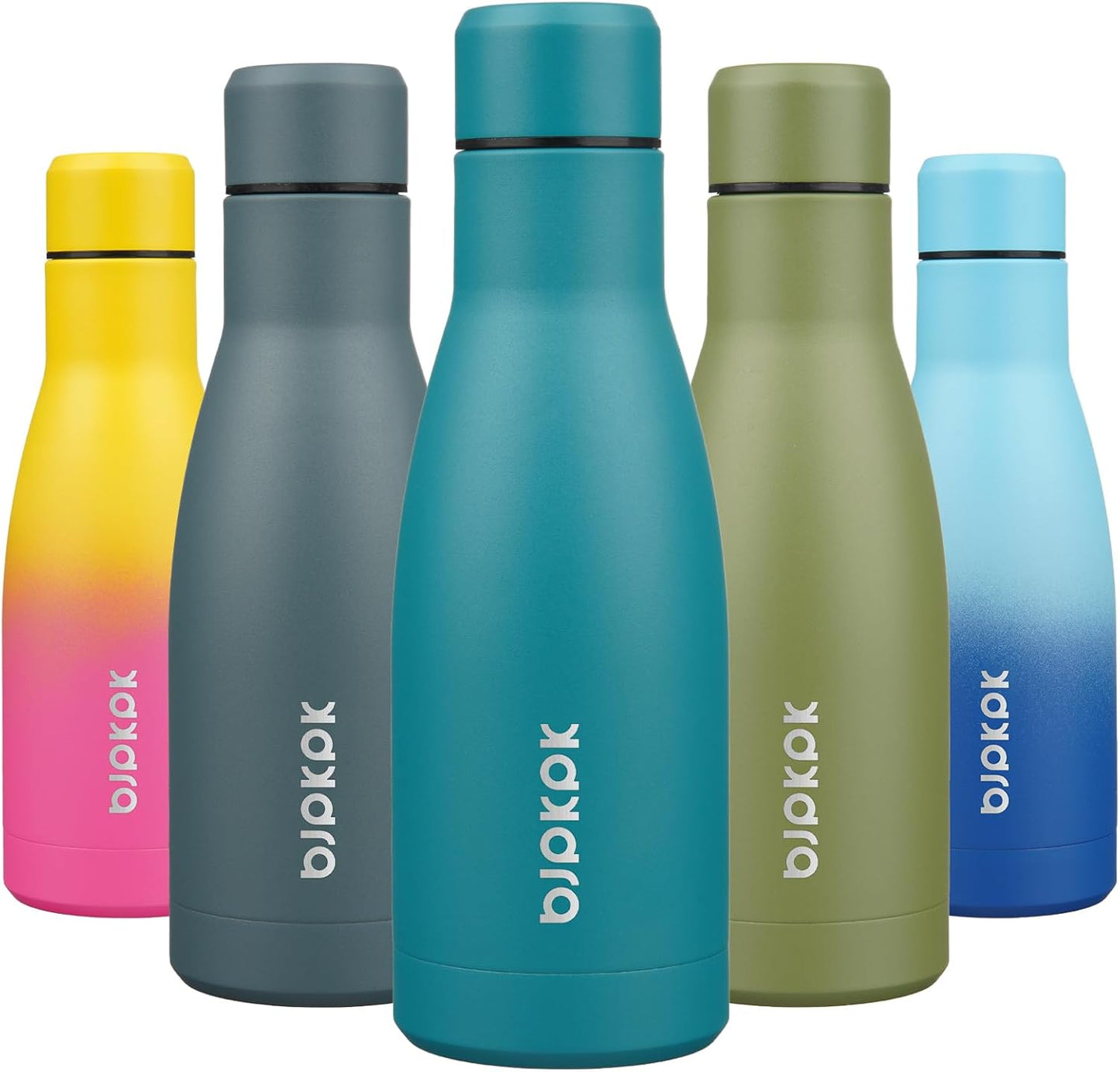 25 oz Insulated Stainless Steel Water Bottle, Metal Sports Flask | Double Wall Vacuum, Leak Proof, Keeps Hot/Cold, BPA Free, Dishwasher Safe, Cupholder Friendly, Travel, Lake Blue - Colors A