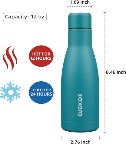 25 oz Insulated Stainless Steel Water Bottle, Metal Sports Flask | Double Wall Vacuum, Leak Proof, Keeps Hot/Cold, BPA Free, Dishwasher Safe, Cupholder Friendly, Travel, Lake Blue - Colors A
