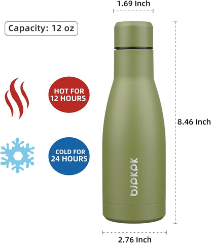 25 oz Insulated Stainless Steel Water Bottle, Metal Sports Flask | Double Wall Vacuum, Leak Proof, Keeps Hot/Cold, BPA Free, Dishwasher Safe, Cupholder Friendly, Travel, Lake Blue - Colors A