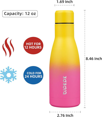 25 oz Insulated Stainless Steel Water Bottle, Metal Sports Flask | Double Wall Vacuum, Leak Proof, Keeps Hot/Cold, BPA Free, Dishwasher Safe, Cupholder Friendly, Travel, Lake Blue - Colors A