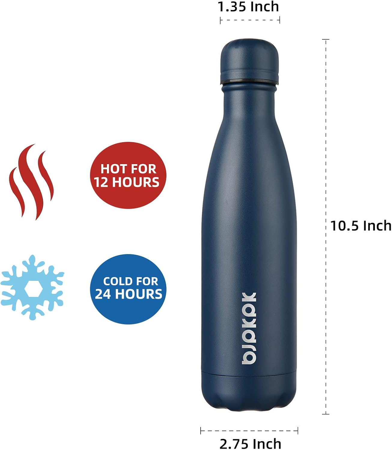 25 oz Insulated Stainless Steel Water Bottle, Metal Sports Flask | Double Wall Vacuum, Leak Proof, Keeps Hot/Cold, BPA Free, Dishwasher Safe, Cupholder Friendly, Travel, Lake Blue - Colors A