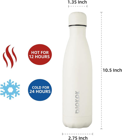 25 oz Insulated Stainless Steel Water Bottle, Metal Sports Flask | Double Wall Vacuum, Leak Proof, Keeps Hot/Cold, BPA Free, Dishwasher Safe, Cupholder Friendly, Travel, Lake Blue - Colors A