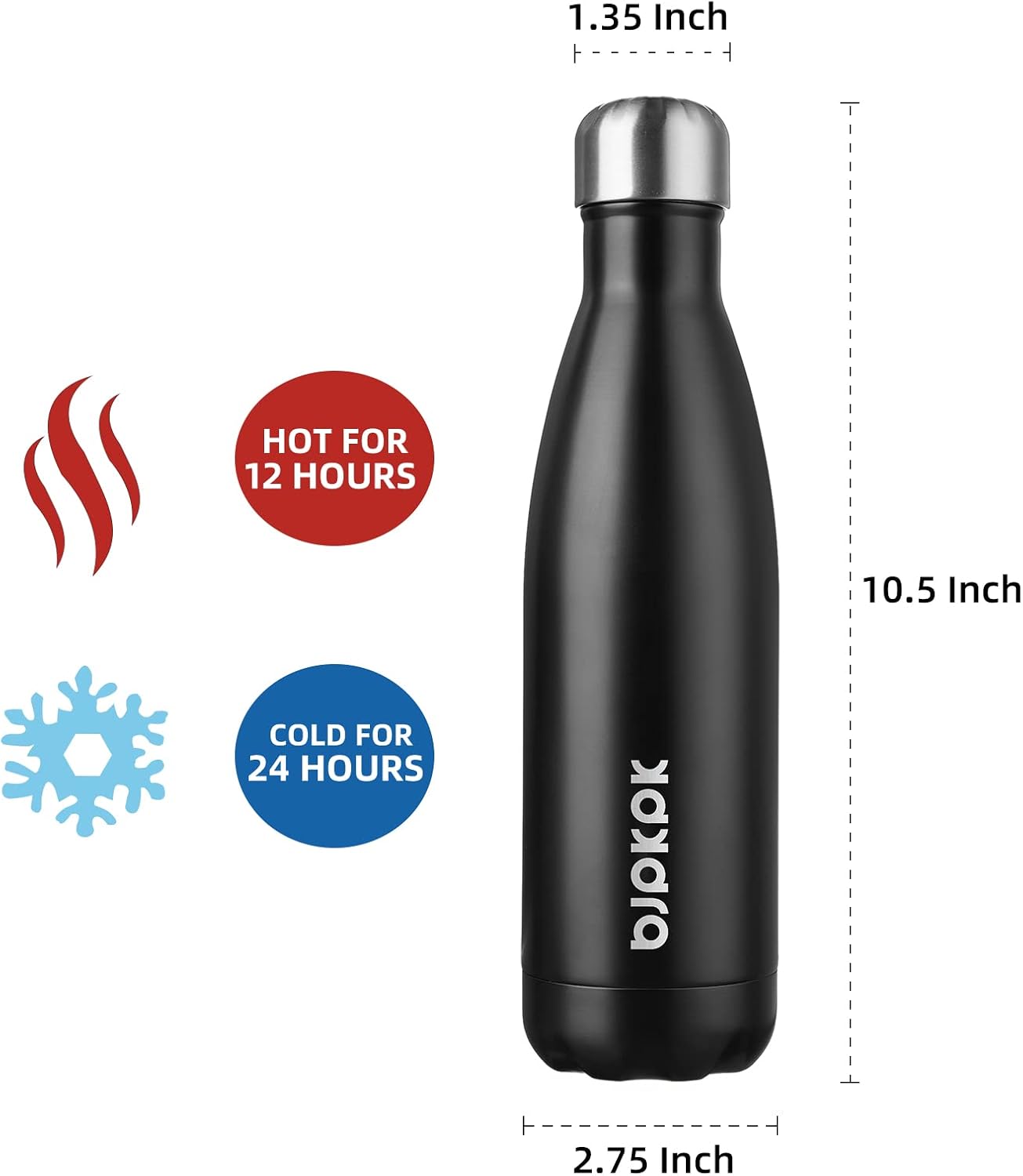 25 oz Insulated Stainless Steel Water Bottle, Metal Sports Flask | Double Wall Vacuum, Leak Proof, Keeps Hot/Cold, BPA Free, Dishwasher Safe, Cupholder Friendly, Travel, Lake Blue - Colors A