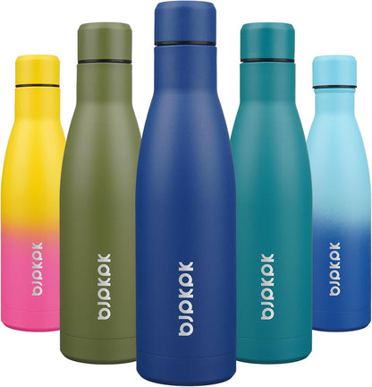 25 oz Insulated Stainless Steel Water Bottle, Metal Sports Flask | Double Wall Vacuum, Leak Proof, Keeps Hot/Cold, BPA Free, Dishwasher Safe, Cupholder Friendly, Travel, Lake Blue - Colors A