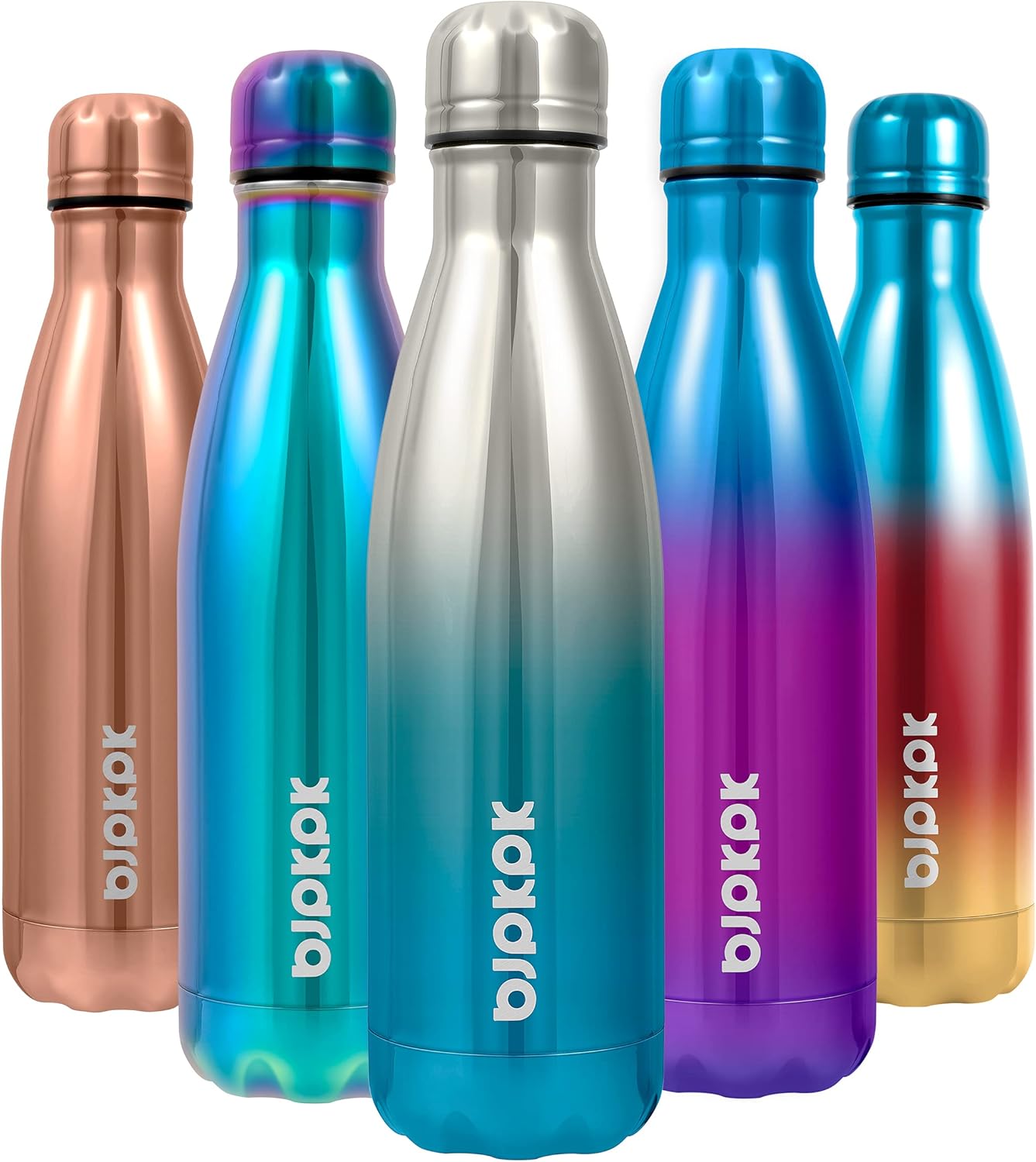 25 oz Insulated Stainless Steel Water Bottle, Metal Sports Flask | Double Wall Vacuum, Leak Proof, Keeps Hot/Cold, BPA Free, Dishwasher Safe, Cupholder Friendly, Travel, Lake Blue - Colors A