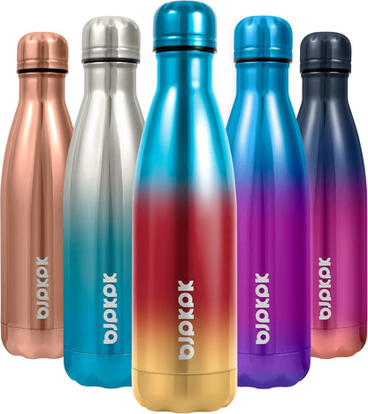 25 oz Insulated Stainless Steel Water Bottle, Metal Sports Flask | Double Wall Vacuum, Leak Proof, Keeps Hot/Cold, BPA Free, Dishwasher Safe, Cupholder Friendly, Travel, Lake Blue - Colors A