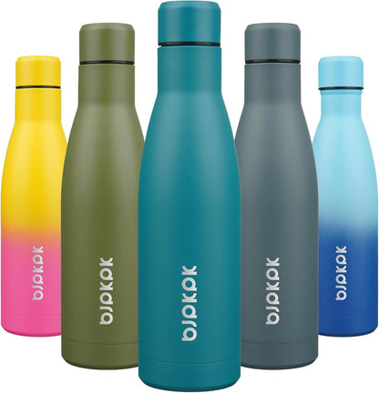 25 oz Insulated Stainless Steel Water Bottle, Metal Sports Flask | Double Wall Vacuum, Leak Proof, Keeps Hot/Cold, BPA Free, Dishwasher Safe, Cupholder Friendly, Travel, Lake Blue - Colors A