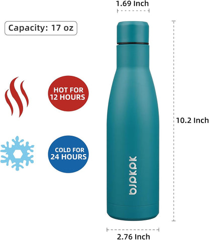 25 oz Insulated Stainless Steel Water Bottle, Metal Sports Flask | Double Wall Vacuum, Leak Proof, Keeps Hot/Cold, BPA Free, Dishwasher Safe, Cupholder Friendly, Travel, Lake Blue - Colors A