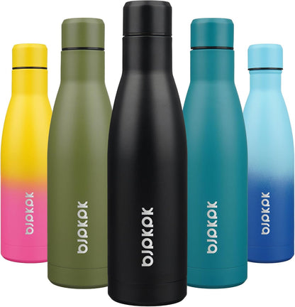 25 oz Insulated Stainless Steel Water Bottle, Metal Sports Flask | Double Wall Vacuum, Leak Proof, Keeps Hot/Cold, BPA Free, Dishwasher Safe, Cupholder Friendly, Travel, Lake Blue - Colors A