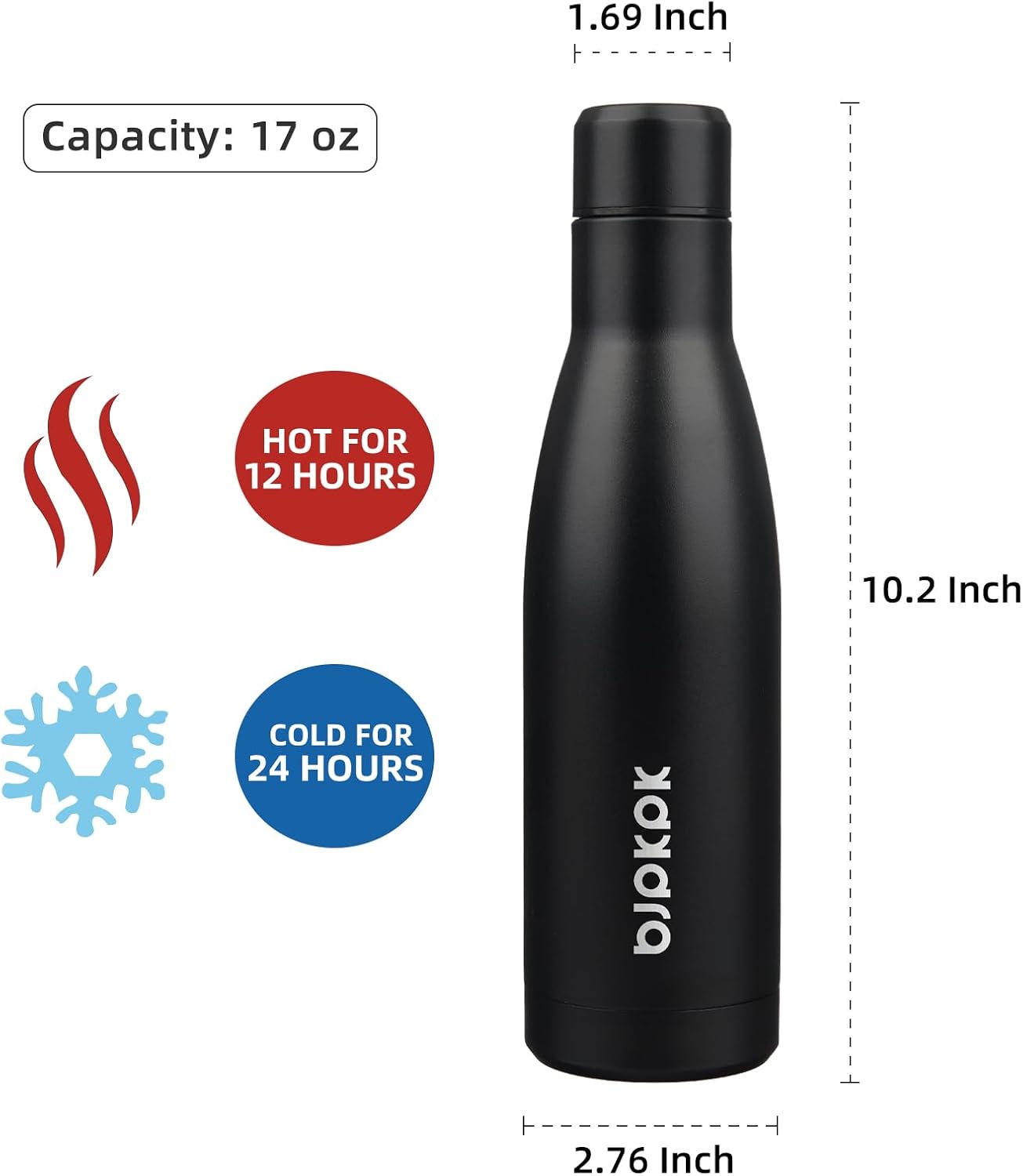 25 oz Insulated Stainless Steel Water Bottle, Metal Sports Flask | Double Wall Vacuum, Leak Proof, Keeps Hot/Cold, BPA Free, Dishwasher Safe, Cupholder Friendly, Travel, Lake Blue - Colors A