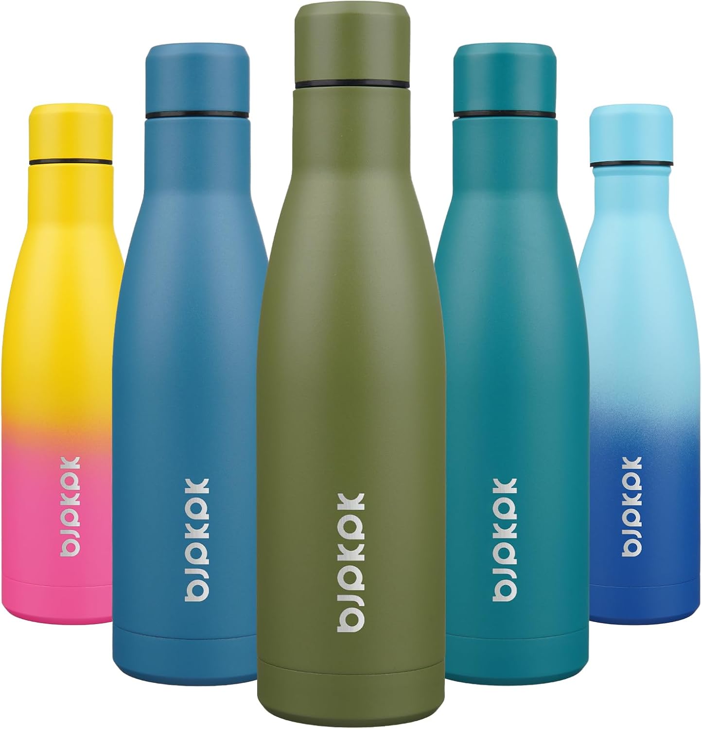 25 oz Insulated Stainless Steel Water Bottle, Metal Sports Flask | Double Wall Vacuum, Leak Proof, Keeps Hot/Cold, BPA Free, Dishwasher Safe, Cupholder Friendly, Travel, Lake Blue - Colors A