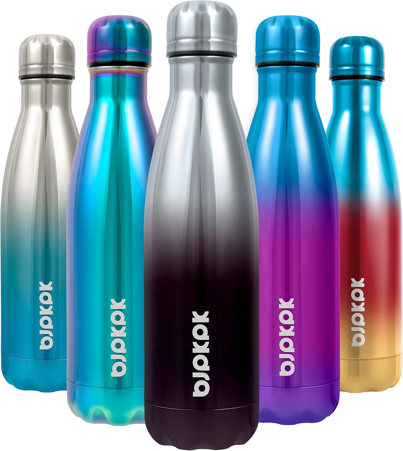 25 oz Insulated Stainless Steel Water Bottle, Metal Sports Flask | Double Wall Vacuum, Leak Proof, Keeps Hot/Cold, BPA Free, Dishwasher Safe, Cupholder Friendly, Travel, Lake Blue - Colors A