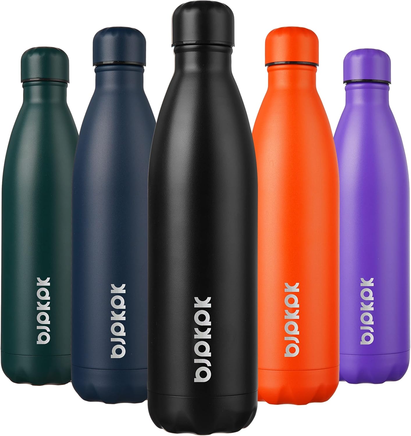 25 oz Insulated Stainless Steel Water Bottle, Metal Sports Flask | Double Wall Vacuum, Leak Proof, Keeps Hot/Cold, BPA Free, Dishwasher Safe, Cupholder Friendly, Travel, Lake Blue - Colors A