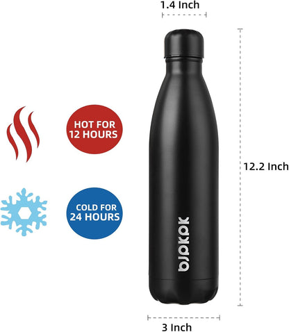 25 oz Insulated Stainless Steel Water Bottle, Metal Sports Flask | Double Wall Vacuum, Leak Proof, Keeps Hot/Cold, BPA Free, Dishwasher Safe, Cupholder Friendly, Travel, Lake Blue - Colors A