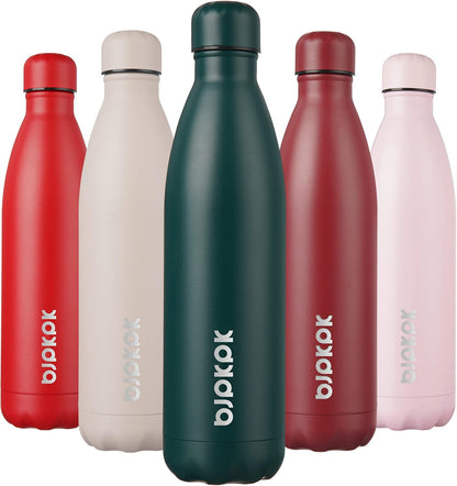 25 oz Insulated Stainless Steel Water Bottle, Metal Sports Flask | Double Wall Vacuum, Leak Proof, Keeps Hot/Cold, BPA Free, Dishwasher Safe, Cupholder Friendly, Travel, Lake Blue - Colors A