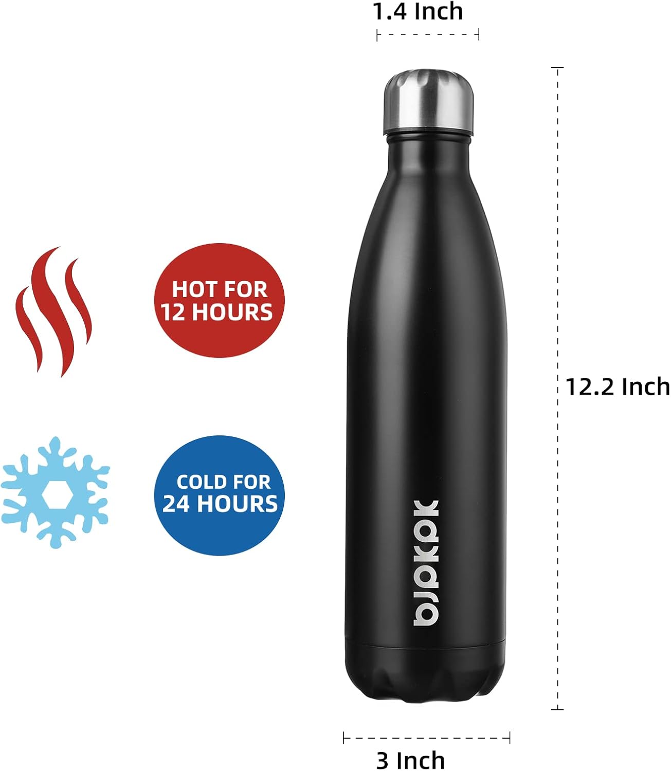 25 oz Insulated Stainless Steel Water Bottle, Metal Sports Flask | Double Wall Vacuum, Leak Proof, Keeps Hot/Cold, BPA Free, Dishwasher Safe, Cupholder Friendly, Travel, Lake Blue - Colors A