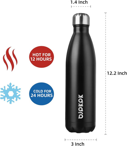 25 oz Insulated Stainless Steel Water Bottle, Metal Sports Flask | Double Wall Vacuum, Leak Proof, Keeps Hot/Cold, BPA Free, Dishwasher Safe, Cupholder Friendly, Travel, Lake Blue - Colors A