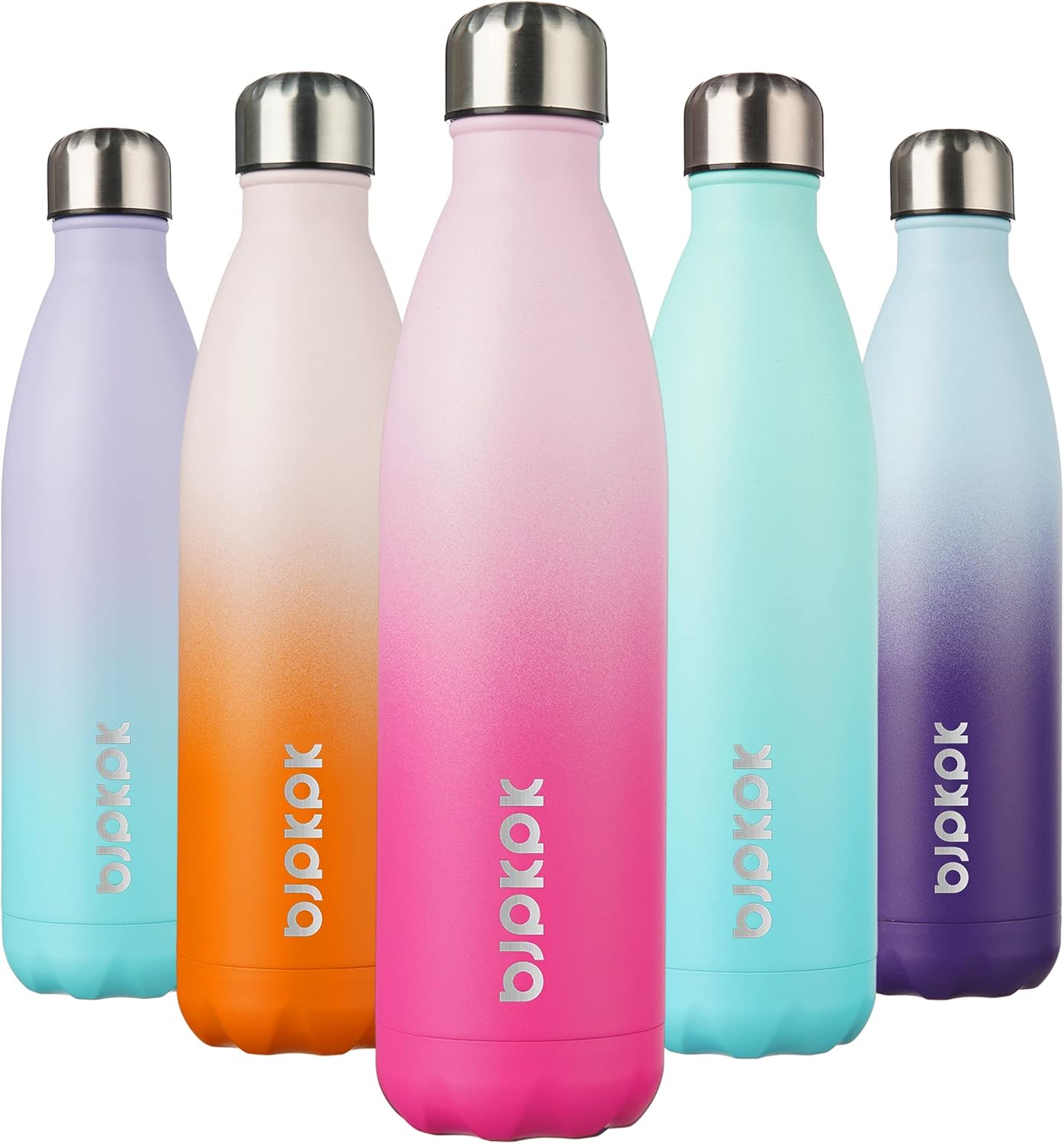 25 oz Insulated Stainless Steel Water Bottle, Metal Sports Flask | Double Wall Vacuum, Leak Proof, Keeps Hot/Cold, BPA Free, Dishwasher Safe, Cupholder Friendly, Travel, Lake Blue - Colors A
