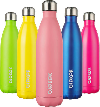 25 oz Insulated Stainless Steel Water Bottle, Metal Sports Flask | Double Wall Vacuum, Leak Proof, Keeps Hot/Cold, BPA Free, Dishwasher Safe, Cupholder Friendly, Travel, Lake Blue - Colors A
