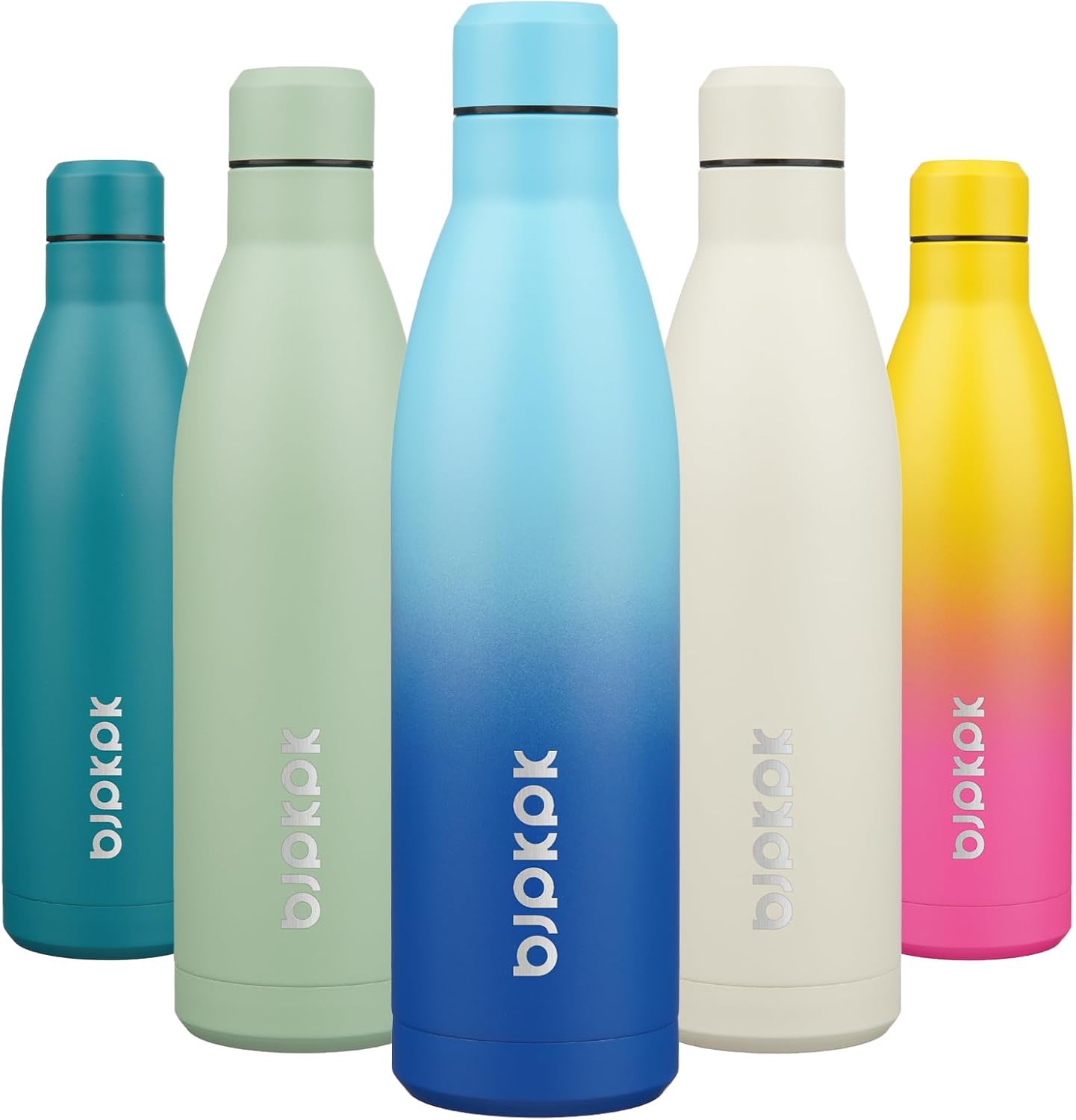 25 oz Insulated Stainless Steel Water Bottle, Metal Sports Flask | Double Wall Vacuum, Leak Proof, Keeps Hot/Cold, BPA Free, Dishwasher Safe, Cupholder Friendly, Travel, Lake Blue - Colors A