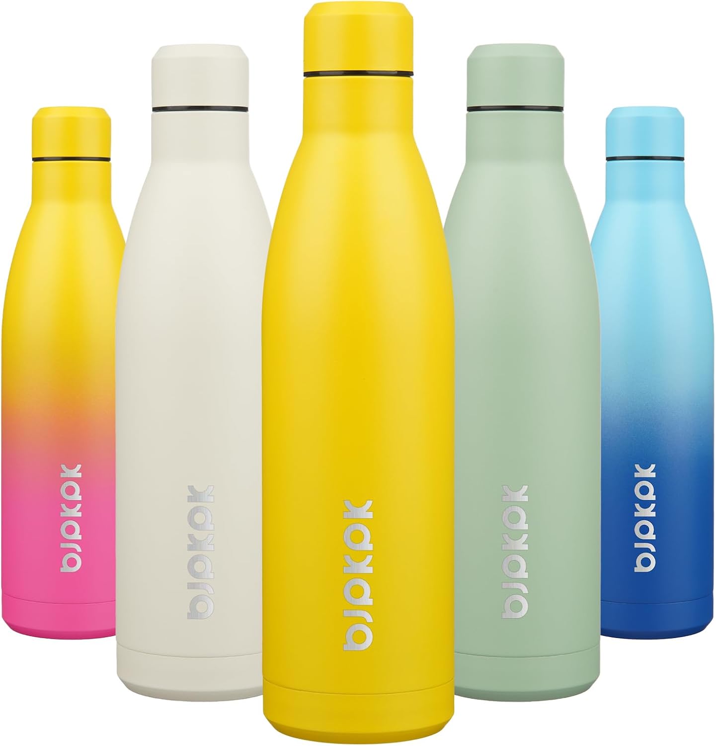 25 oz Insulated Stainless Steel Water Bottle, Metal Sports Flask | Double Wall Vacuum, Leak Proof, Keeps Hot/Cold, BPA Free, Dishwasher Safe, Cupholder Friendly, Travel, Lake Blue - Colors A