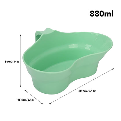 880ml Multi Use Basin with Handle Inward Curved Cup for Bedside Use Mouth Rinsing and Liquid Collection