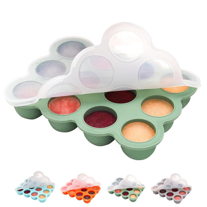 Silicone Baby Food Freezer Tray with Airtight Lid, 12 Pods x 1.5oz