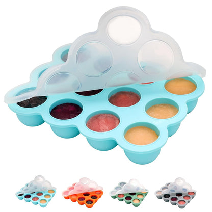 Silicone Baby Food Freezer Tray with Airtight Lid, 12 Pods x 1.5oz