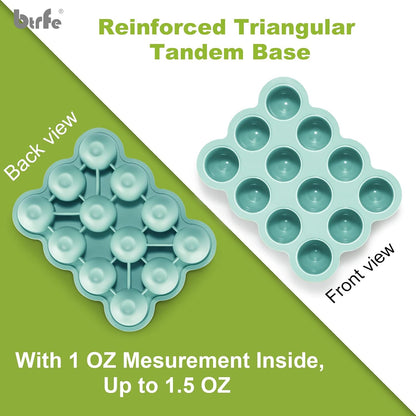 Silicone Baby Food Freezer Tray with Airtight Lid, 12 Pods x 1.5oz