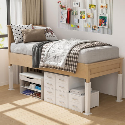 Stackable Storage Drawers Closet Organizers and Storage Fabric White 2 Drawer Dresser for Bedroom 2 Packs Modern