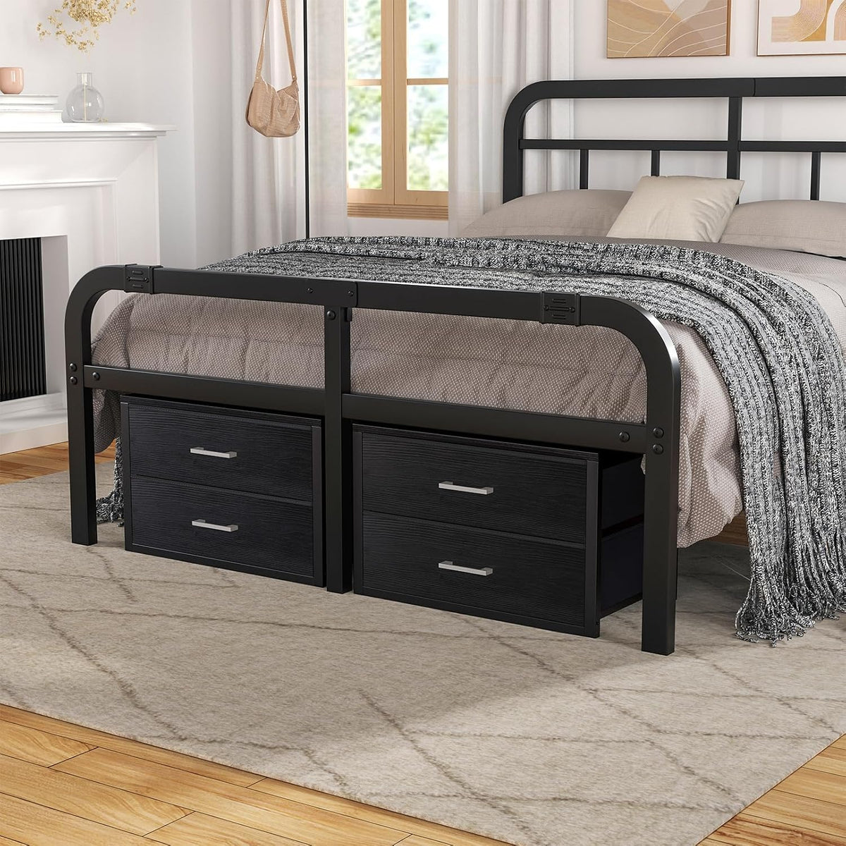 Stackable Storage Drawers Closet Organizers and Storage Fabric White 2 Drawer Dresser for Bedroom 2 Packs Modern