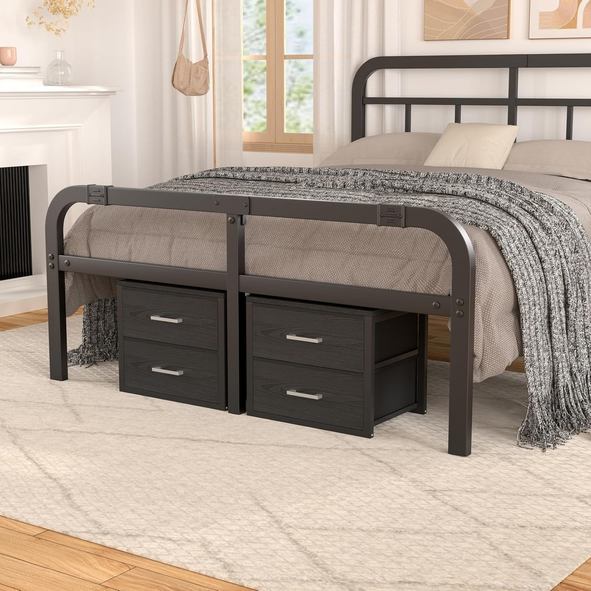 Stackable Storage Drawers Closet Organizers and Storage Fabric White 2 Drawer Dresser for Bedroom 2 Packs Modern