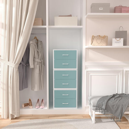 Stackable Storage Drawers Closet Organizers and Storage Fabric White 2 Drawer Dresser for Bedroom 2 Packs Modern