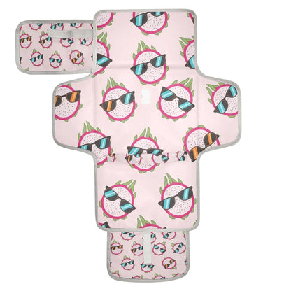 Dragonfruit Sunglasses Print Portable Diaper Changing Pad Daycare