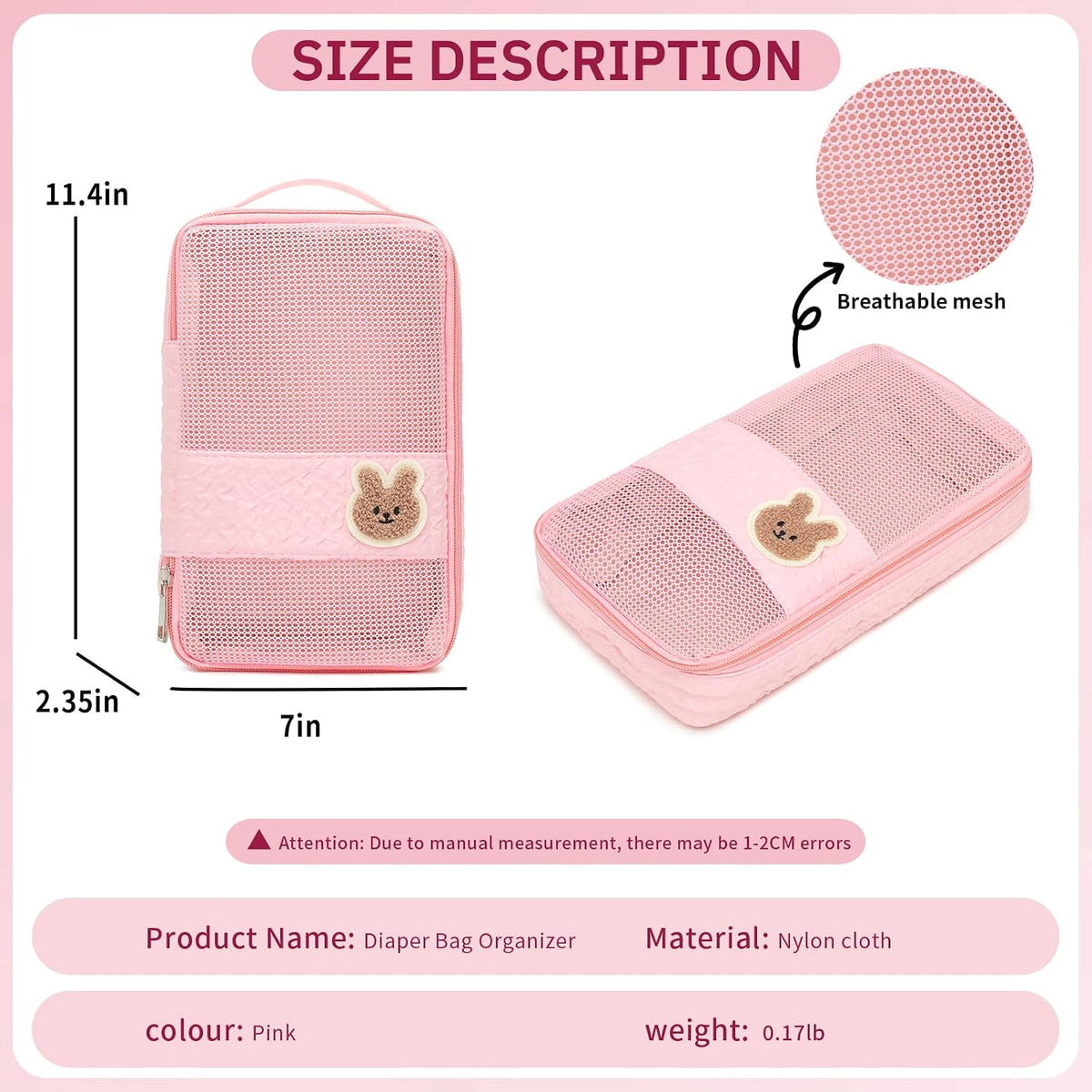 Diaper Bag Organizer Pouches - 2 Pack, Small Diaper Bag Mini Purse