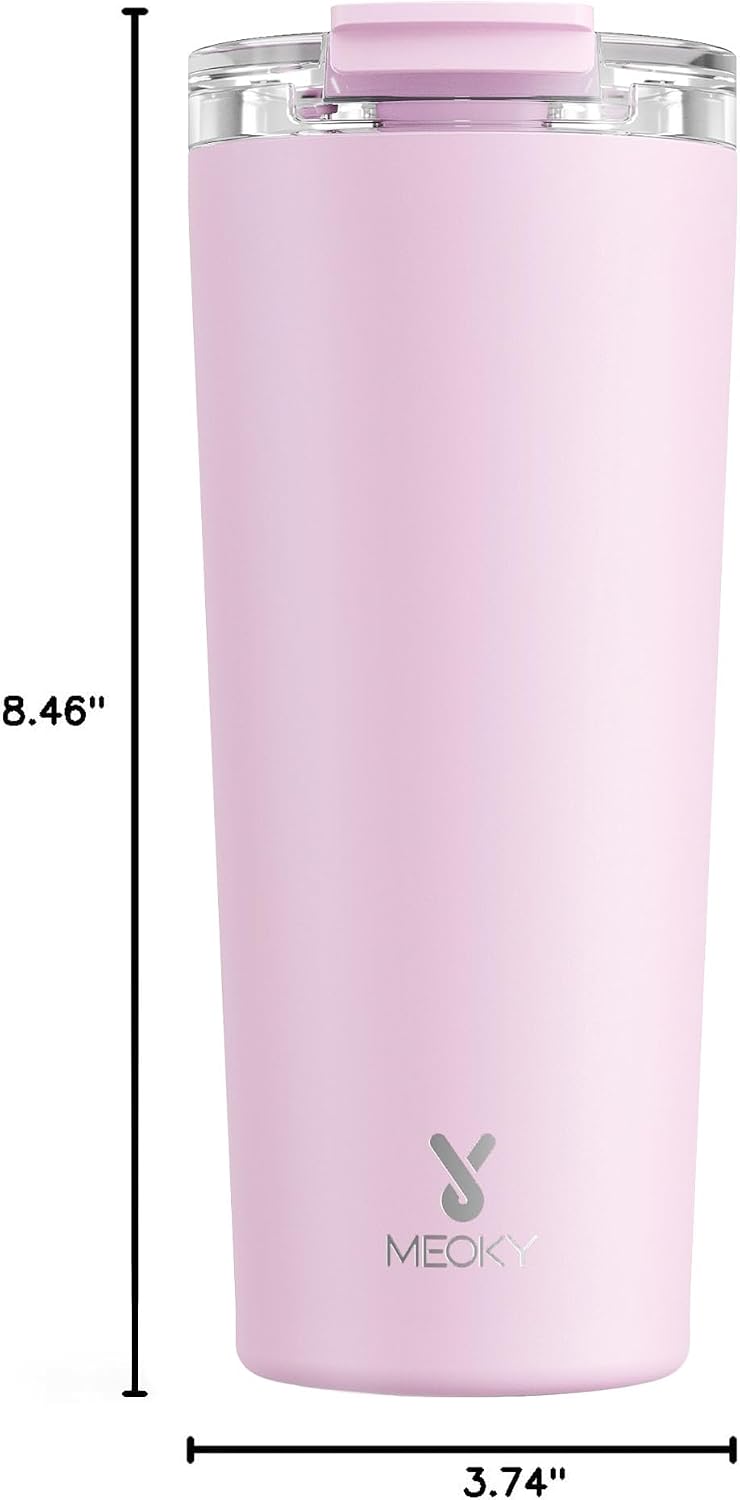 24 oz Insulated Travel Coffee Mug: Leak Proof Lid, Sea | Stainless Steel Coffee Tumbler, Keeps Hot for 8 Hours or Cold for 24 Hours, Fits in Car Cup Holder, BPA Free