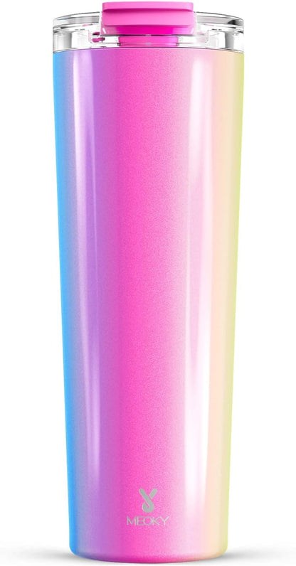 24 oz Insulated Travel Coffee Mug: Leak Proof Lid, Sea | Stainless Steel Coffee Tumbler, Keeps Hot for 8 Hours or Cold for 24 Hours, Fits in Car Cup Holder, BPA Free