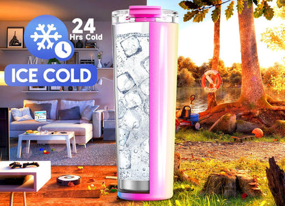 24 oz Insulated Travel Coffee Mug: Leak Proof Lid, Sea | Stainless Steel Coffee Tumbler, Keeps Hot for 8 Hours or Cold for 24 Hours, Fits in Car Cup Holder, BPA Free
