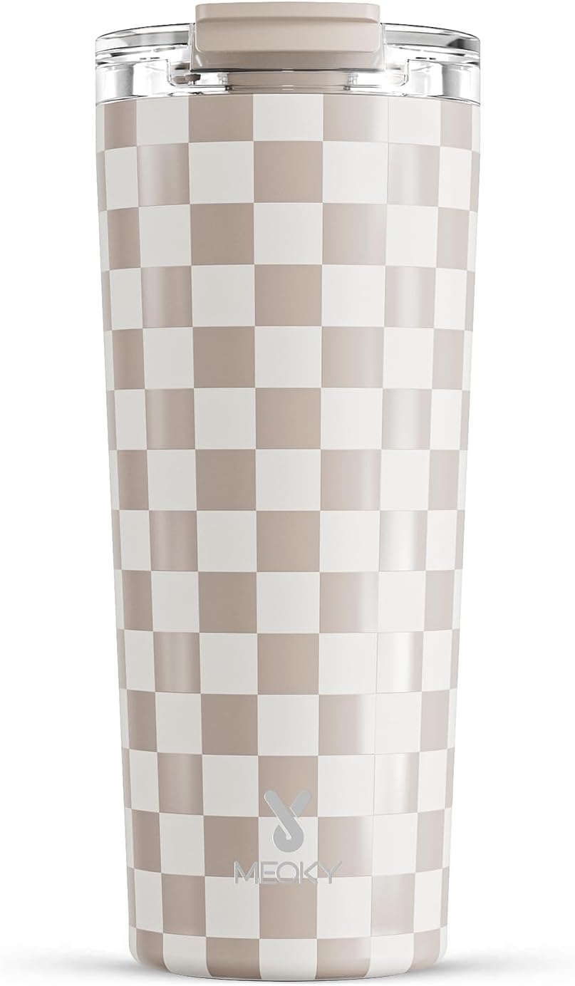 24 oz Insulated Travel Coffee Mug: Leak Proof Lid, Sea | Stainless Steel Coffee Tumbler, Keeps Hot for 8 Hours or Cold for 24 Hours, Fits in Car Cup Holder, BPA Free