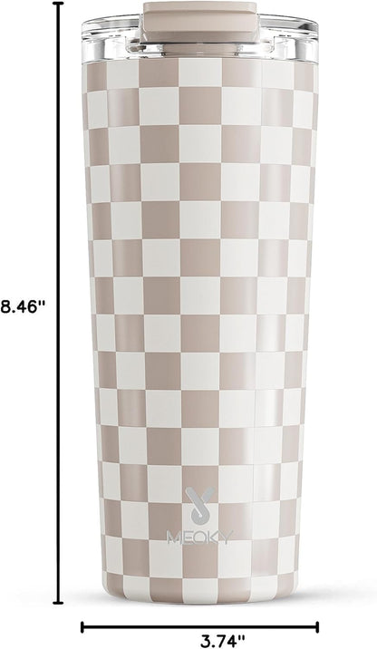 24 oz Insulated Travel Coffee Mug: Leak Proof Lid, Sea | Stainless Steel Coffee Tumbler, Keeps Hot for 8 Hours or Cold for 24 Hours, Fits in Car Cup Holder, BPA Free