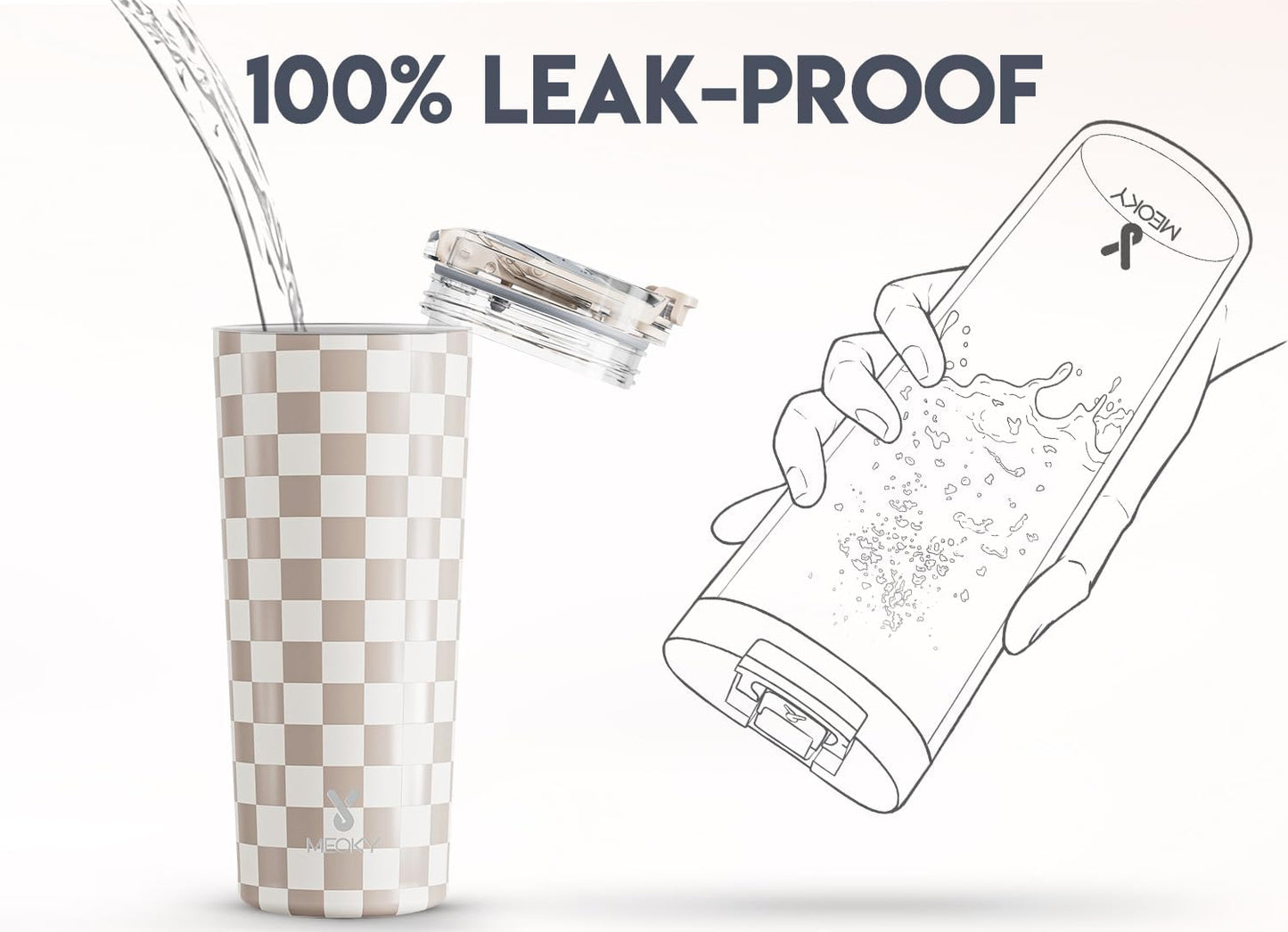 24 oz Insulated Travel Coffee Mug: Leak Proof Lid, Sea | Stainless Steel Coffee Tumbler, Keeps Hot for 8 Hours or Cold for 24 Hours, Fits in Car Cup Holder, BPA Free