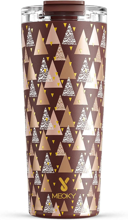 24 oz Insulated Travel Coffee Mug: Leak Proof Lid, Sea | Stainless Steel Coffee Tumbler, Keeps Hot for 8 Hours or Cold for 24 Hours, Fits in Car Cup Holder, BPA Free