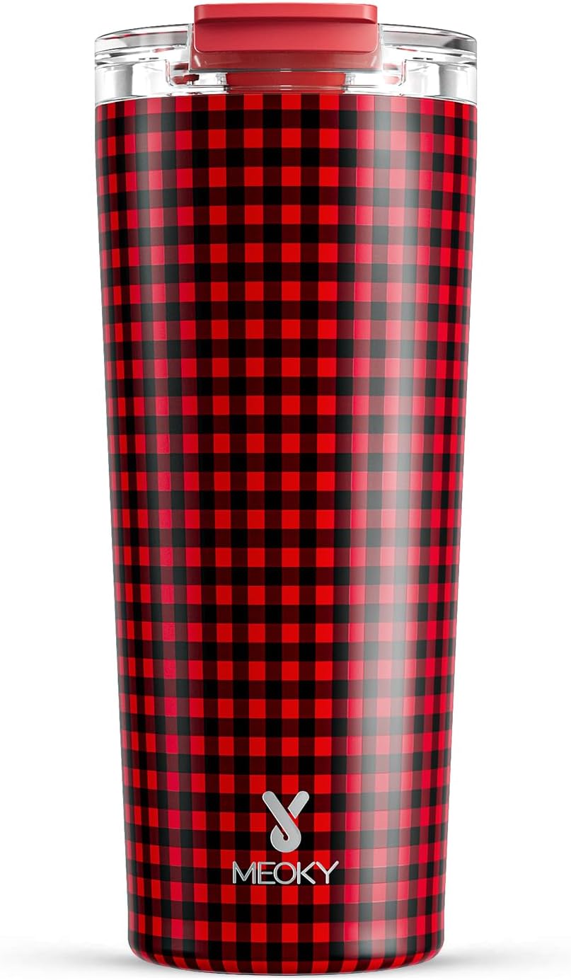 24 oz Insulated Travel Coffee Mug: Leak Proof Lid, Sea | Stainless Steel Coffee Tumbler, Keeps Hot for 8 Hours or Cold for 24 Hours, Fits in Car Cup Holder, BPA Free