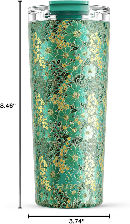 24 oz Insulated Travel Coffee Mug: Leak Proof Lid, Sea | Stainless Steel Coffee Tumbler, Keeps Hot for 8 Hours or Cold for 24 Hours, Fits in Car Cup Holder, BPA Free