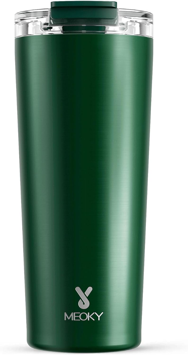 24 oz Insulated Travel Coffee Mug: Leak Proof Lid, Sea | Stainless Steel Coffee Tumbler, Keeps Hot for 8 Hours or Cold for 24 Hours, Fits in Car Cup Holder, BPA Free